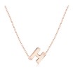 Silver Initial Letter Necklace H SPE-5548